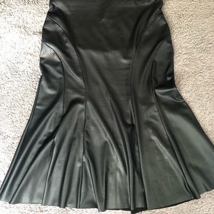 Faux leather black skirt